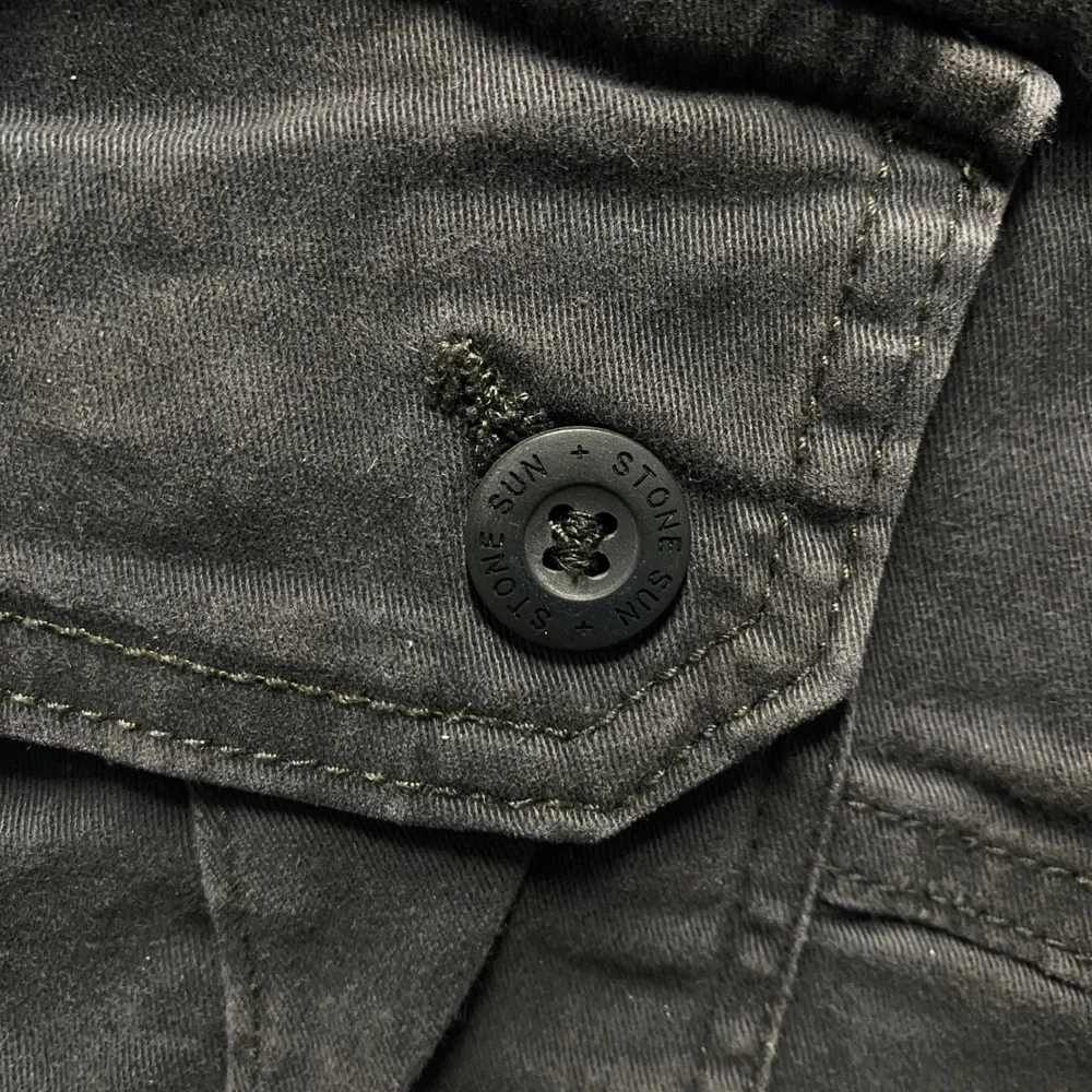 Sun+Stone Shorts Mens Medium Cargo Black Elastic Baggy Utility Made in 2023